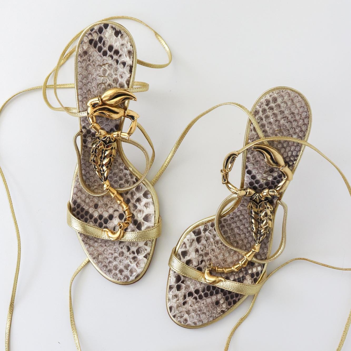 ドゥーズィエムクラス VICINI PYTHON STRAP SANDAL 35