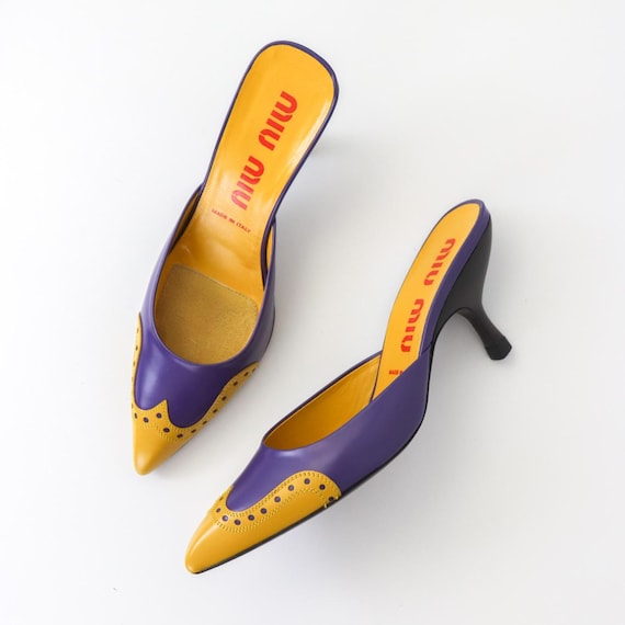 Vintage Miu Miu Western Mules Pointed Toe Heels / 35.5 (US 5.5) - Etsy