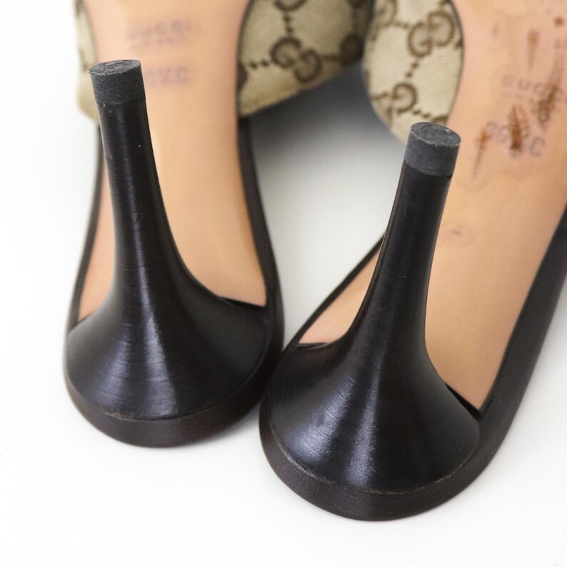 GG 26 High-Heeled Mules 85 Beige Patent Leather 587086