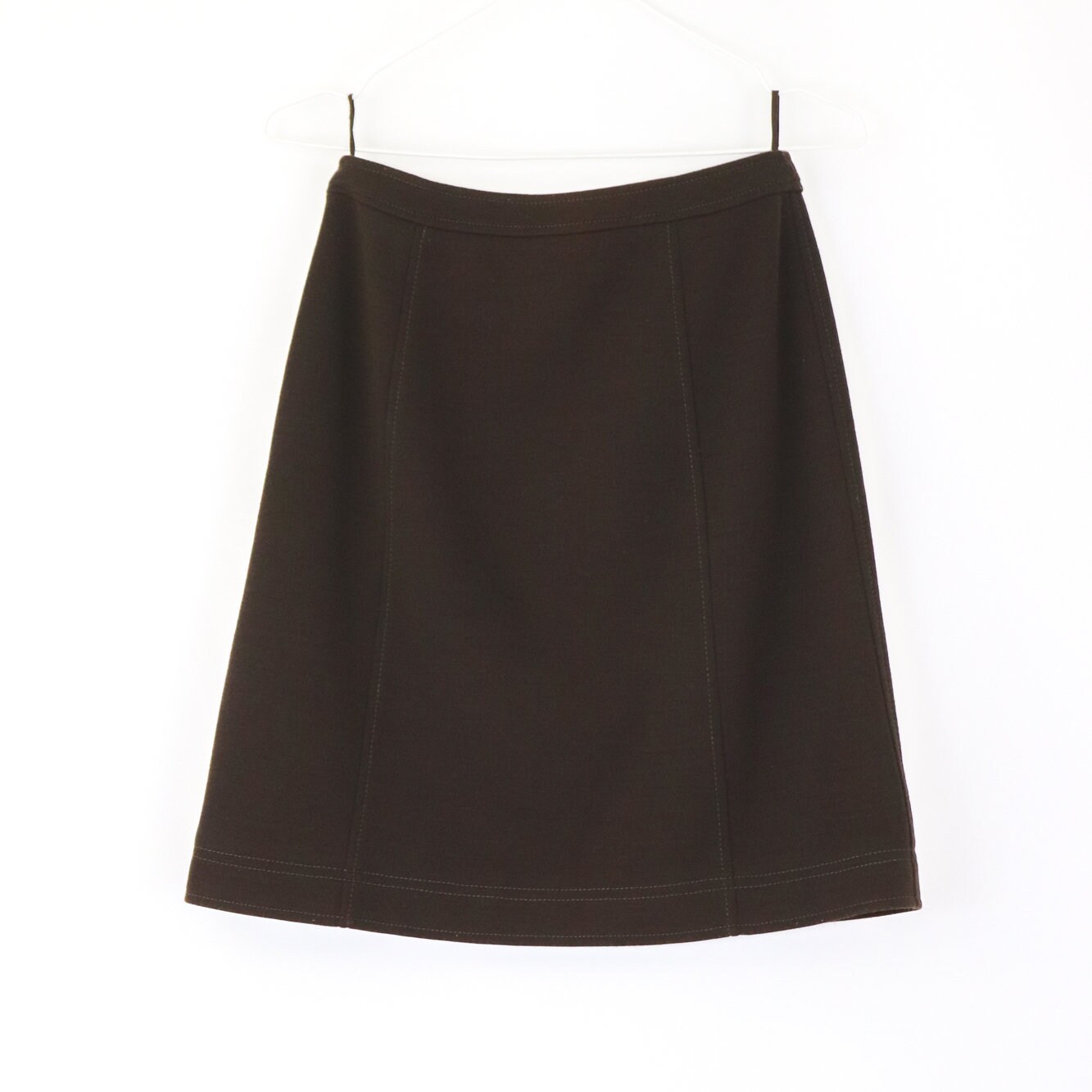 スカート PRADA Dark Brown Cotton Reversible Skirt Prada Reversible cotton skirt knee-length plain design | The