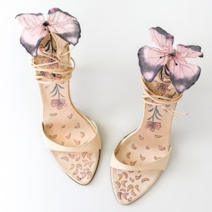 Vintage Vicini Giuseppe Zanotti Leather Lace Up Butterfly Sandals / 38 (US 8)