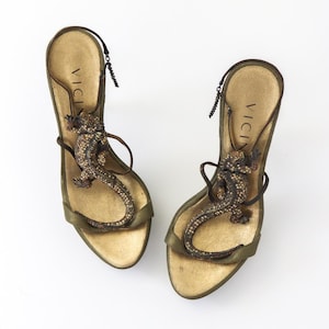 Vintage Vicini Giuseppe Zanotti Lizard Detail Heels / 36 (US 6) - Etsy