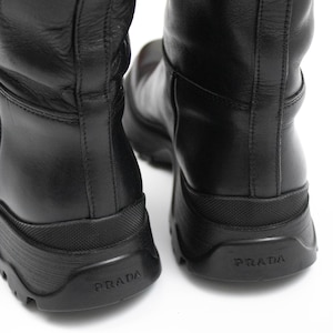 Vintage Prada 2004 Black Lug Sole Boots Bella Hadid / 36.5 (US 6.5) image 8