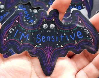 Im Sensitive, Bat, Spooky Halloween Sticker