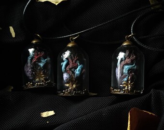 Anatomical Heart Burst Terrarium Necklace