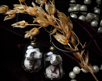 Baby Lamb Terrarium Necklaces