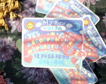 My First Ouija Holo Sticker | Pastel Ouija | Holographic | Kawaii Goth | Baby Witch | Witchy Sticker