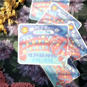 My First Ouija Holo Sticker | Pastel Ouija | Holographic | Kawaii Goth | Baby Witch | Witchy Sticker