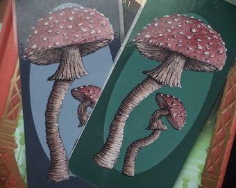 Whimsical Mushroom Bookmarks | Laminated | Cottagecore