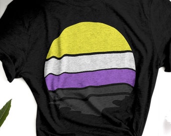 Non-binaire Aquarelle Spirituelle NB Enby Pride Boho Femme T-Shirt