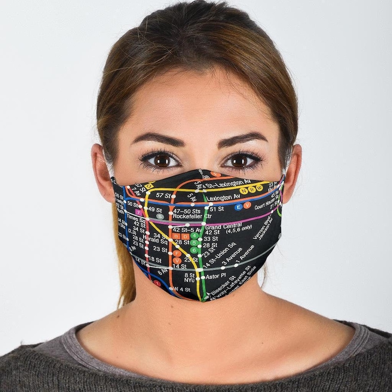 NYC Face Mask NYC Subway Mask. New York Face Mask With Etsy