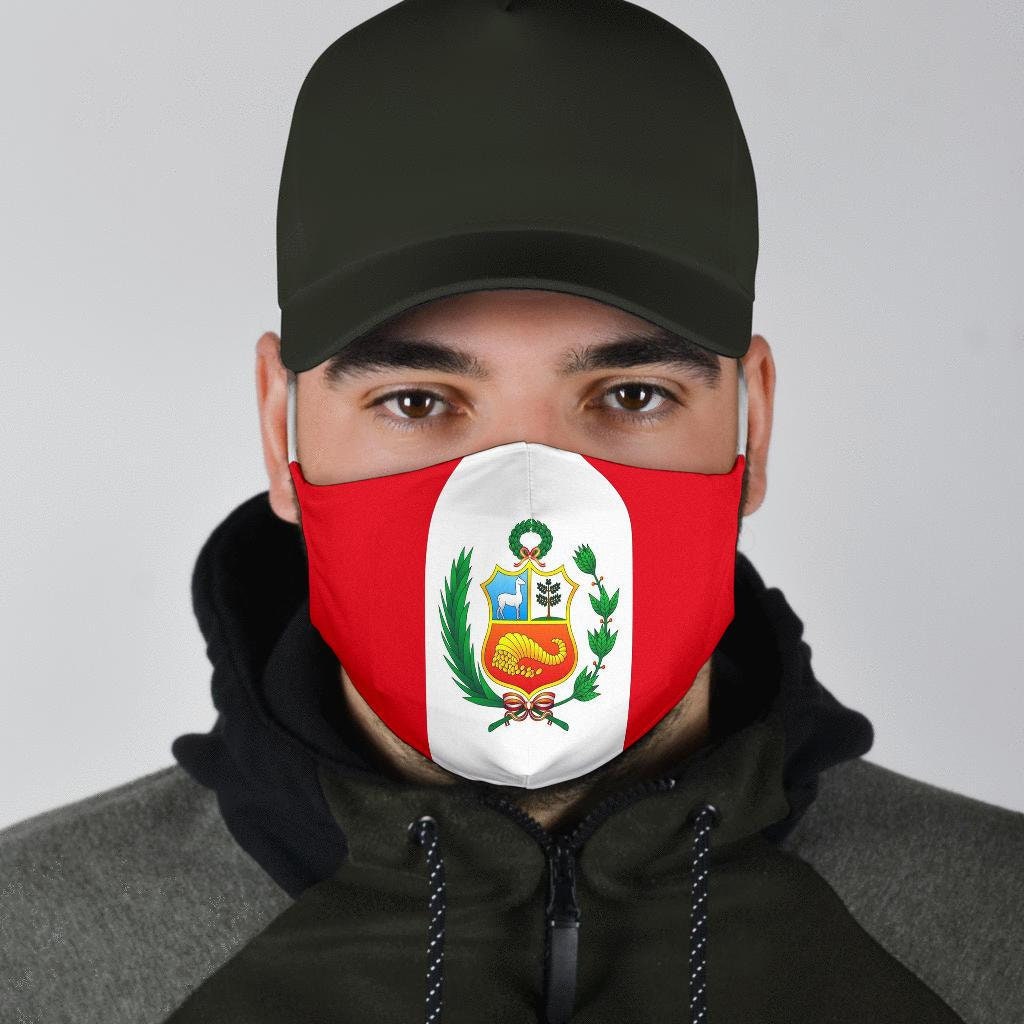 Peruvian Mask Peruvian Flag Face Mask. Flag of Peru Face Etsy