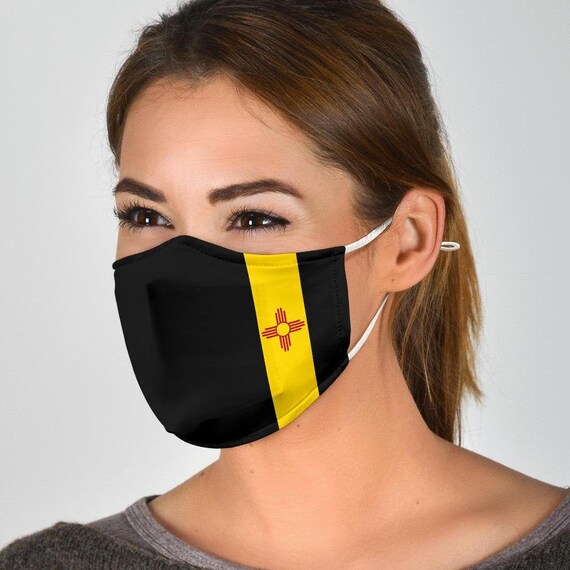 New Mexico Face Mask Flag of New Mexico Mask With Filter Etsy