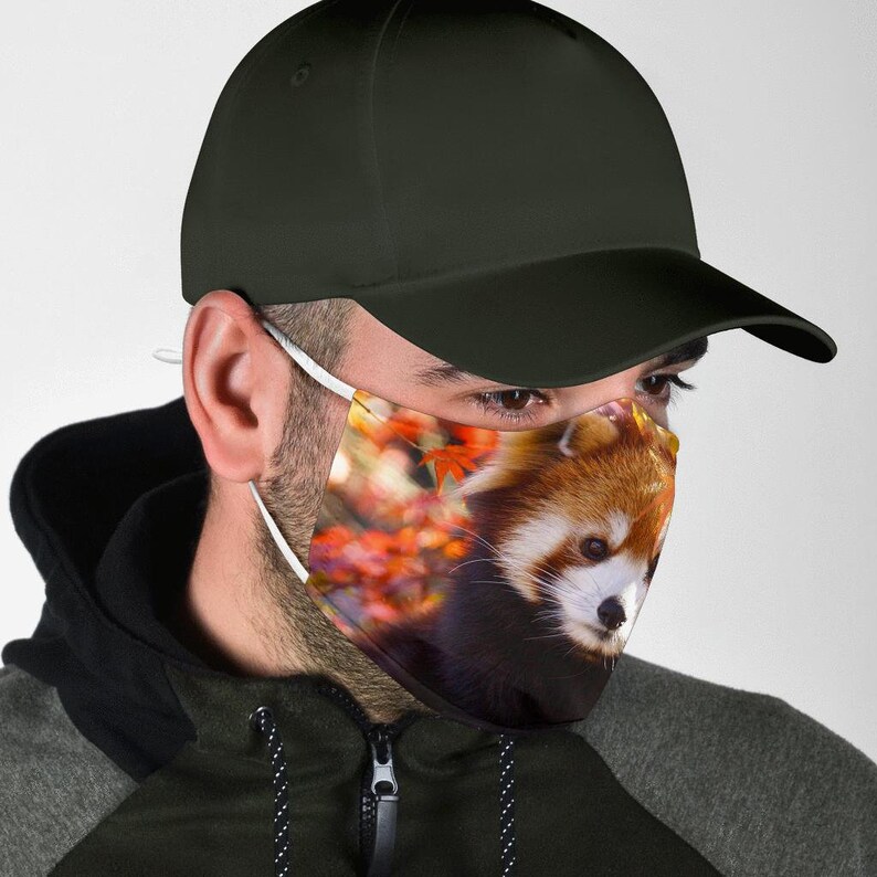 Red Panda Face Mask Red Panda Mask. Adult / Kids Face Mask | Etsy