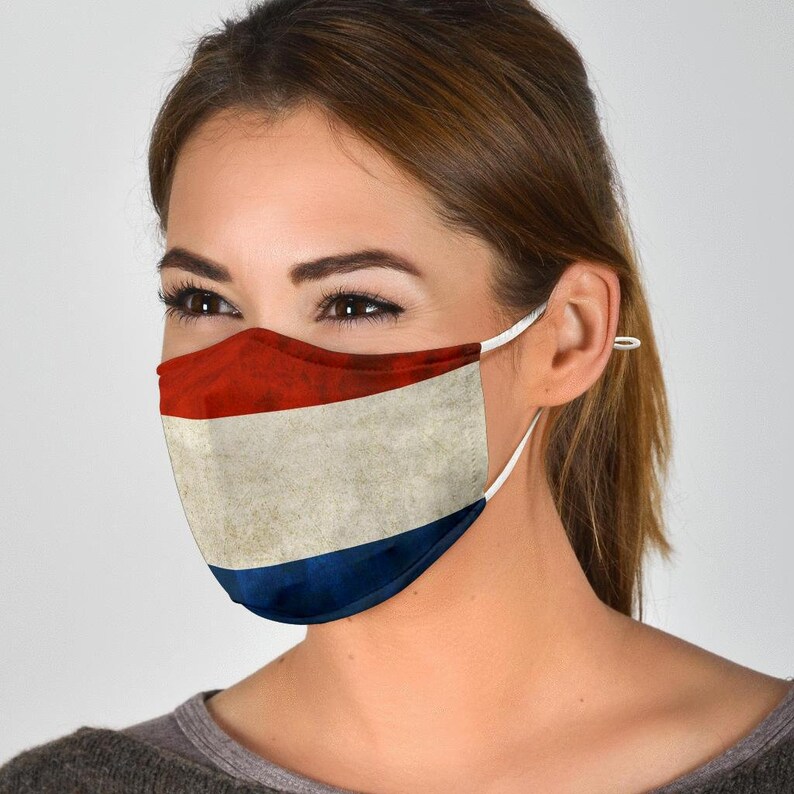 Dutch Flag Face Mask Eco Friendly Mask Netherlands Flag Etsy