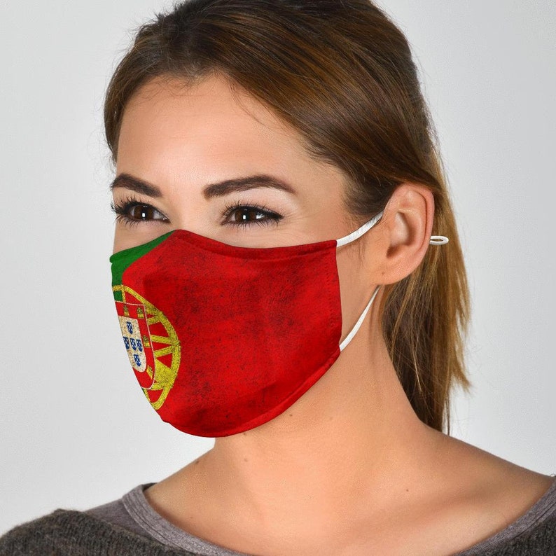 Portuguese Flag Face Mask Eco Friendly Mask Portuguese Flag Etsy