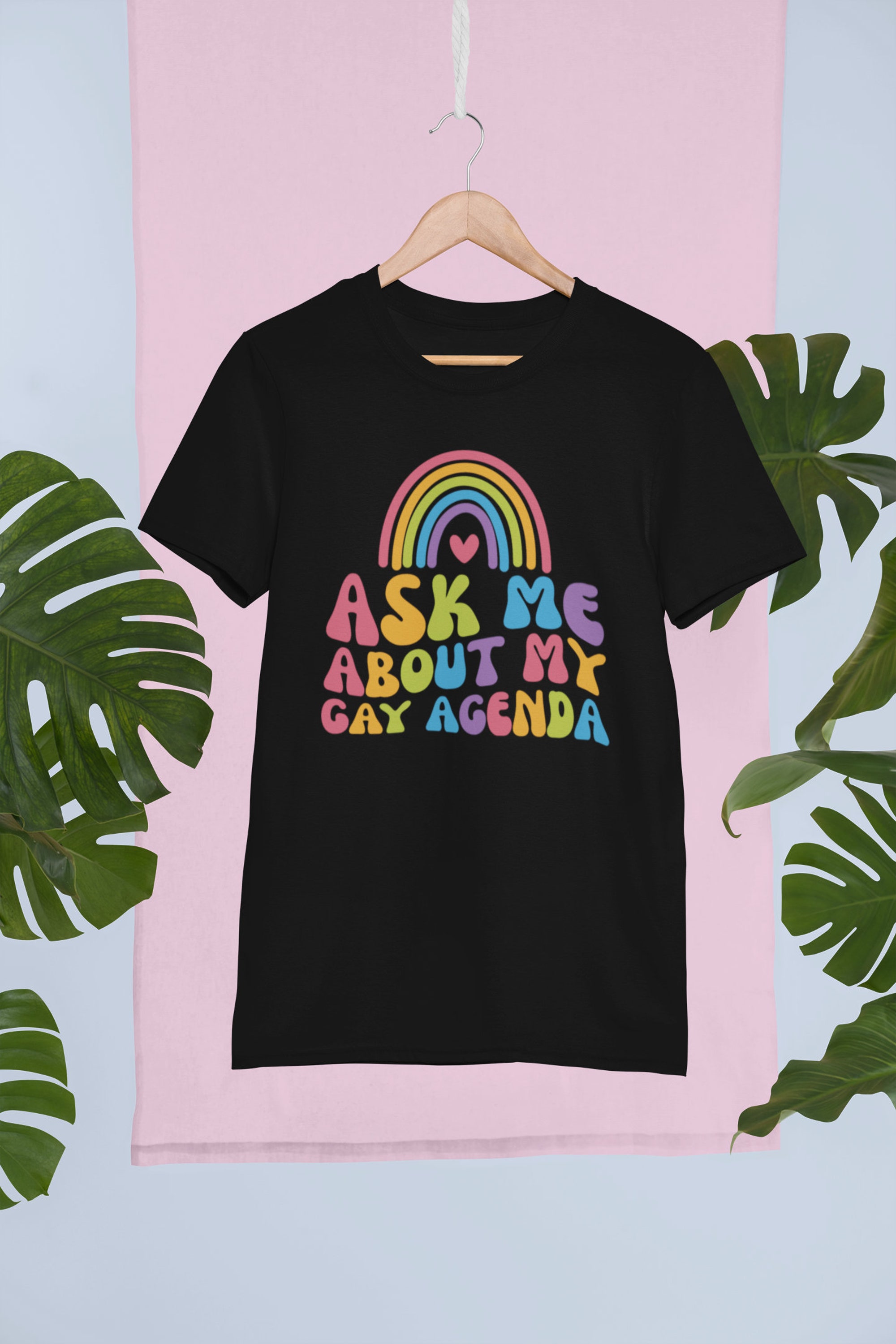 Discover Funny LGBT Shirt - Ask Me About My Gay Agenda Unisex T-Shirt