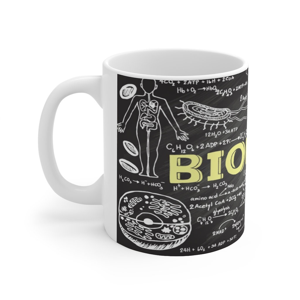 Blackboard Biology Mug Biology Gifts Biology Teacher Gift Etsy