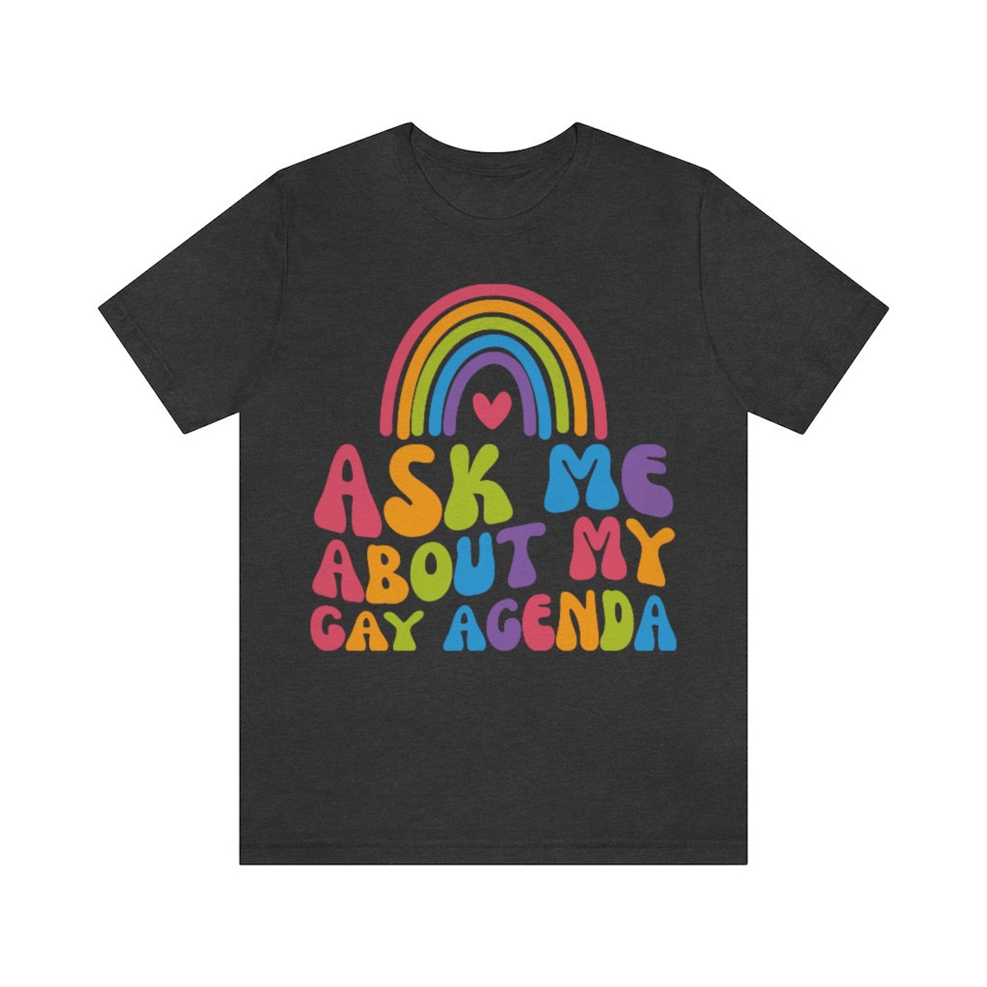 Discover Funny LGBT Shirt - Ask Me About My Gay Agenda Unisex T-Shirt