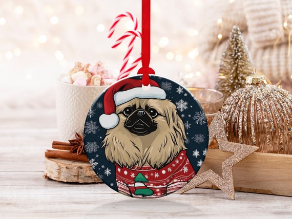 Pekingese christmas ornaments cheap