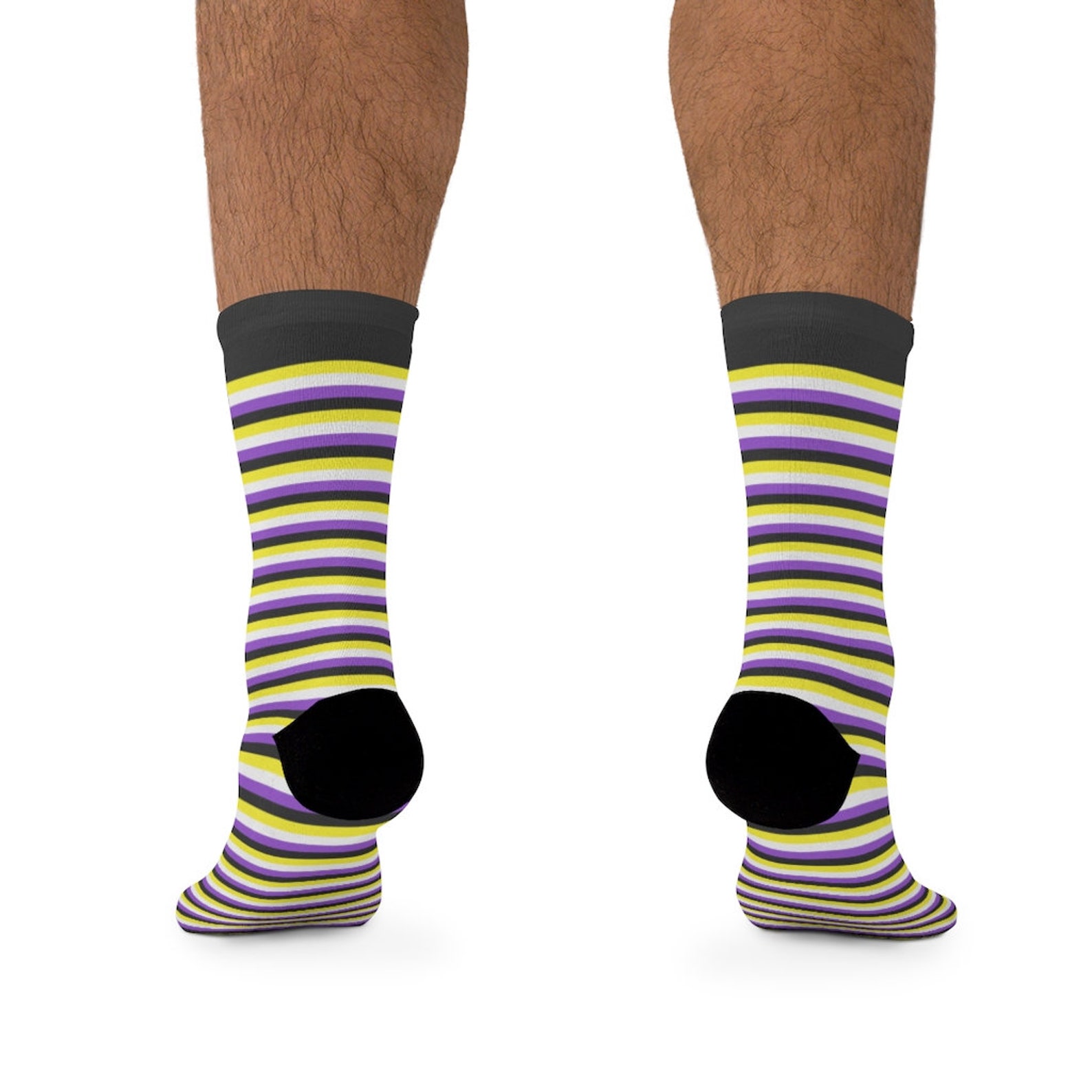 Striped Nonbinary Socks Nonbinary Flag Socks. Eco Friendly | Etsy