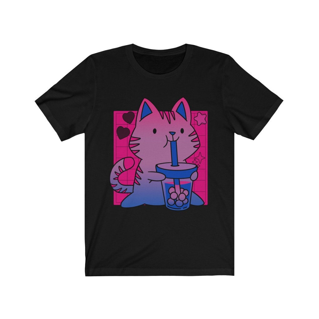 Kawaii Cat Bisexual Pride Shirt Kawaii Bisexual Shirt Bi Etsy