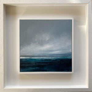 Small seascape painting in a St Ives frame