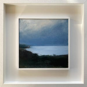 Small seascape painting in a St Ives frame