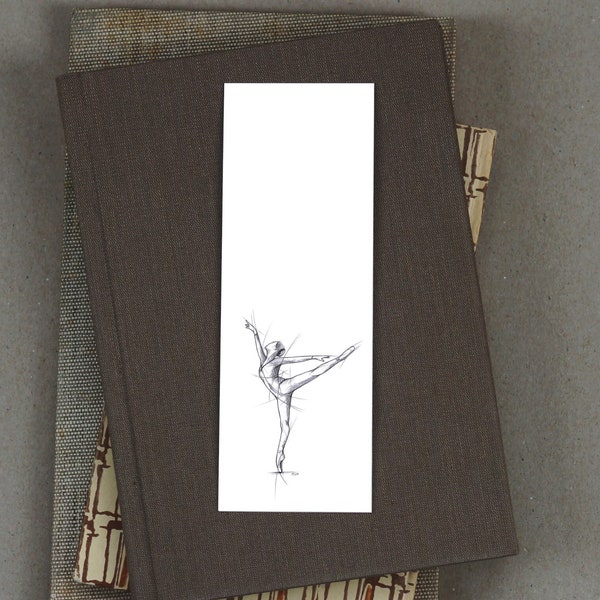 Lesezeichen, Ballerina, Ballett-Zeichnung, Geschenk, Illustration