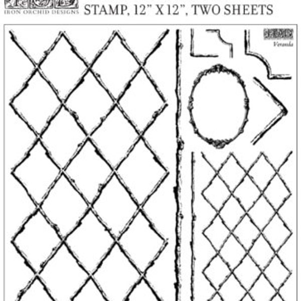 Veranda Decor Stamp™ by IOD (12"x12") - Iron Orchid Designs