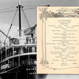 Matson Line Menus of Hawaii - Etsy