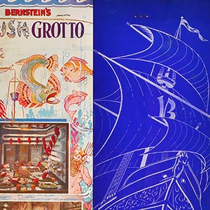 Vintage Menu, Bernsteins Fish Grotto, Souvenir Menu, Restaurant Ephemera, Vintage Advertising, Seafood Restaurant, Vintage Los Angeles
