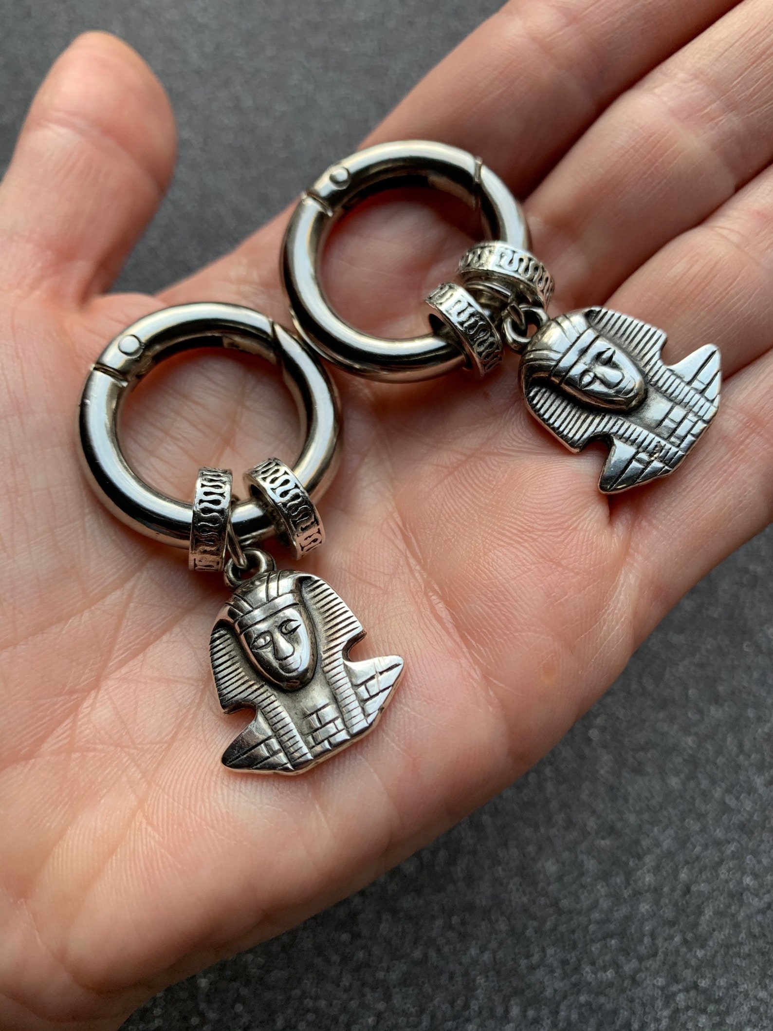 6g Ear Weights Silver Hoop Earweights Tribal Ear Weights Etsy UK