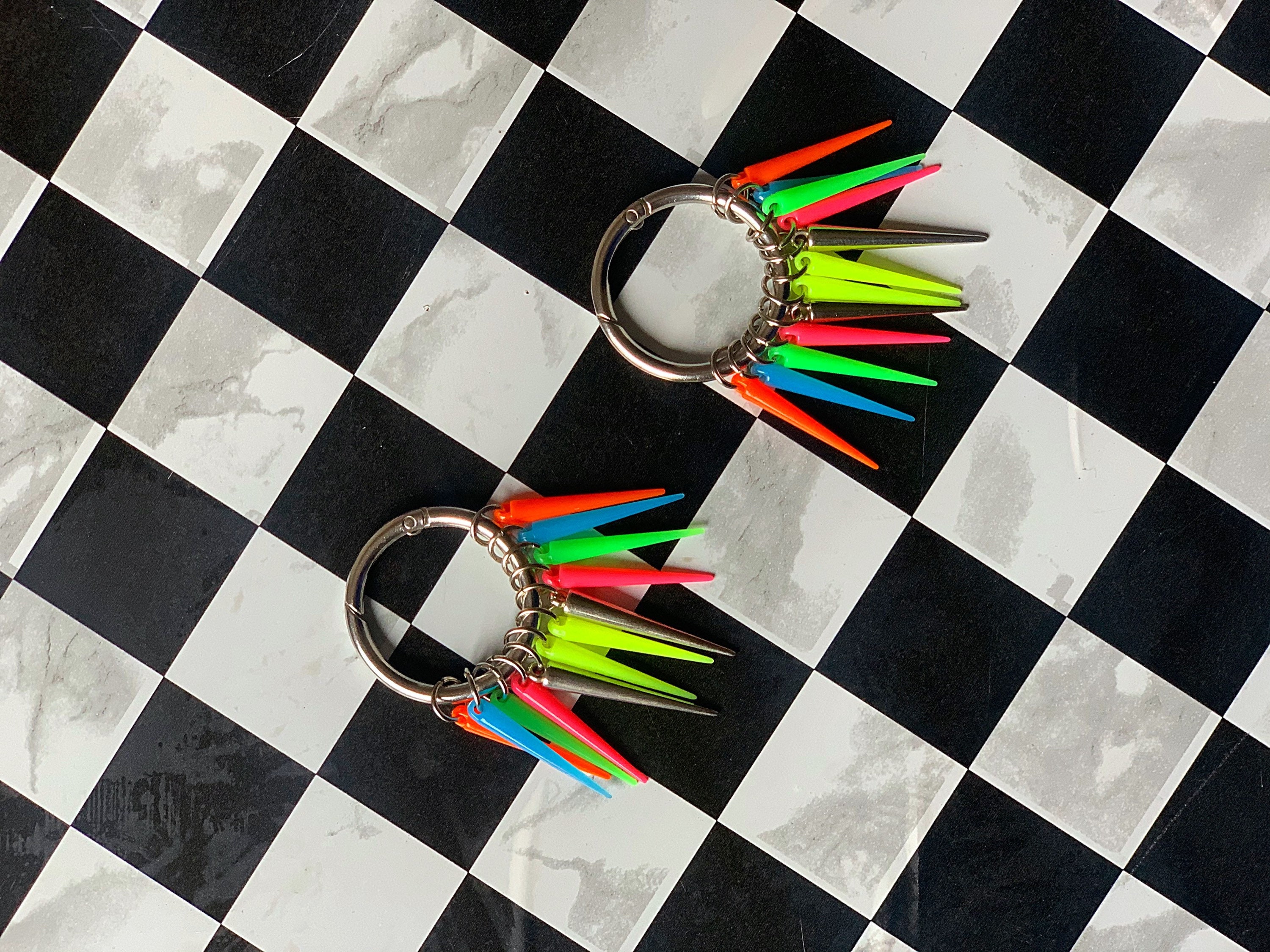 Colorful Earweights 16g Funky Handmade Earrings Colorful Ear Etsy