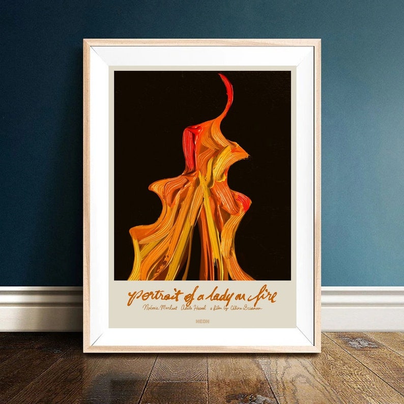 Portrait of a Lady on Fire Poster Print on Silk Fabric Home Decor Unframed