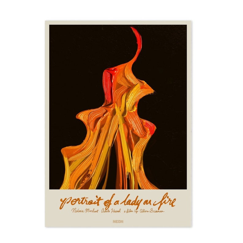 Portrait of a Lady on Fire Poster Print on Silk Fabric Home Decor Unframed