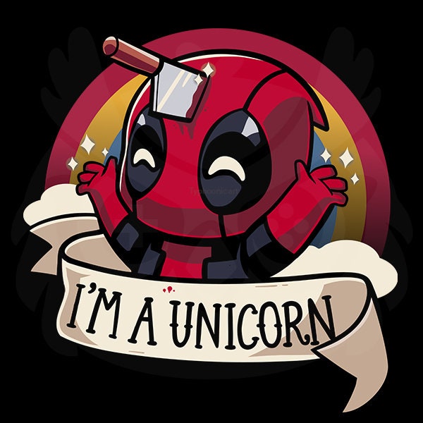 Deadpool I m a Unicorn X force Merc Hooded Sweatshirt Etsy Australia