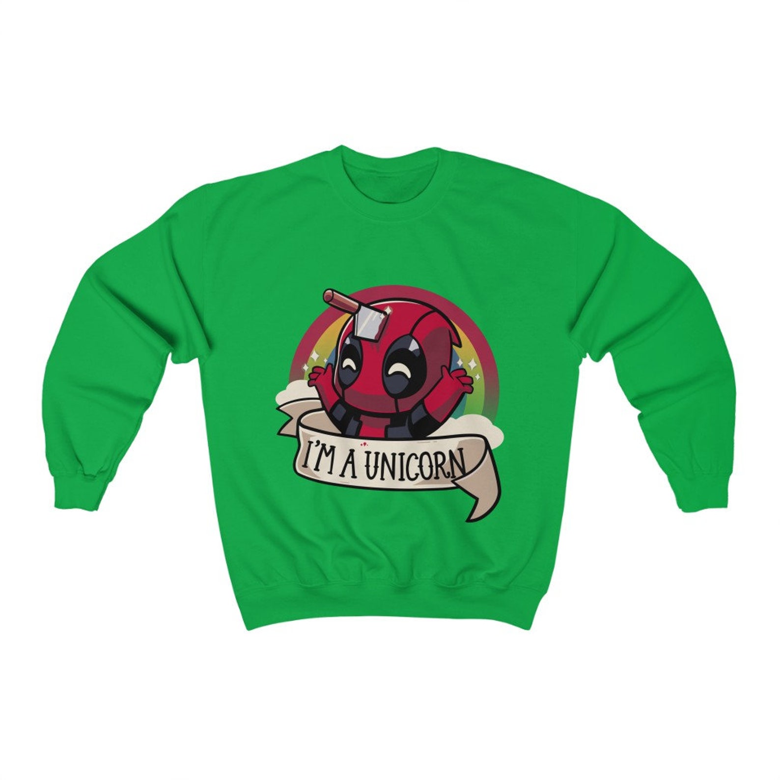 Deadpool I'm a Unicorn Xforce Merc Sweatshirt Etsy