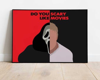 Ilustración de Ghostface/Stu Scream - Póster de bellas artes