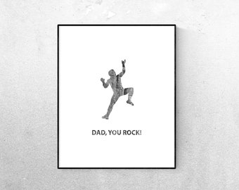 Personalised Rock Climbing Art Print - Climbing Poster - Outdoor Adventure Printable - Climbing Wall Art | Digital Download