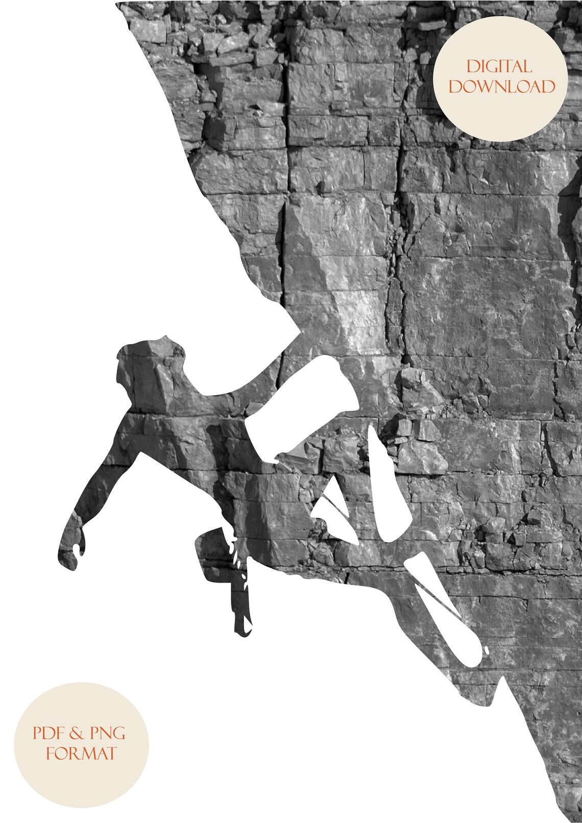 Rock Climbing Poster Mountain Climbing Mountain Climber Etsy