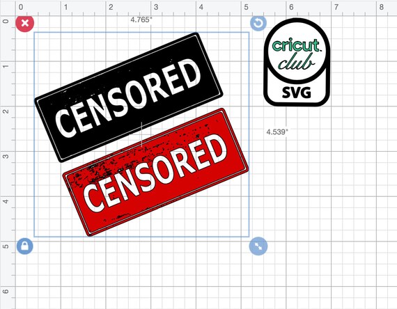 Download Censored Svg Set Of 2 For Cricut Sublimation Design Svg Etsy