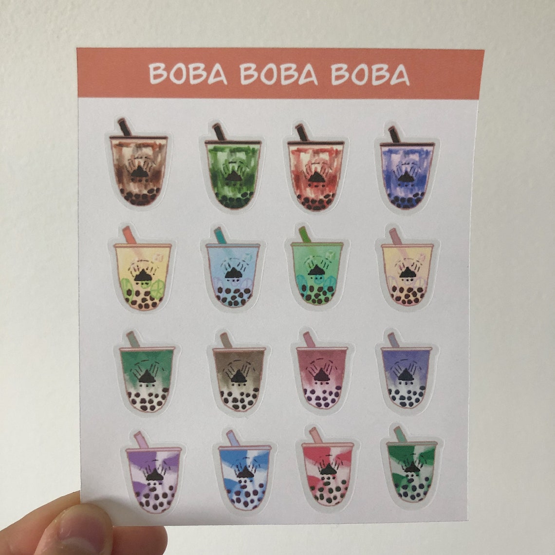 Boba Sticker Sheet | Etsy