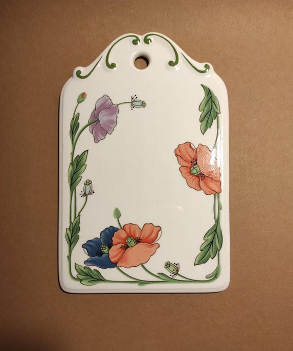 Villeroy&Boch Vintage Porzellan Frühstücksbrett - Käsebrett aus Porzellan - Schneidebrett aus Keramik - Käsebrett aus Porzellan mit Blumenmuster
