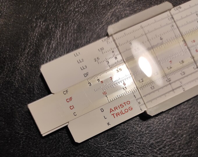 Aresto Ruler Vintage Slide Rule - Logarithmic Ruler Germany - ARISTO-TRILOG 0908 - Etsy