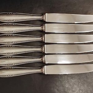 シルバープレート ナイフ デザート 6本 SOLINGEN GERMANY Solingen/ Set of 6 Vintage German Knives With Silver-plated
