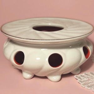 Tea Warmer - Vintage Gerold Porcelain German Tabletop Serving Tea Warmer Mid Century / Warmer for Hot Food, for Coffee Pot, for Teapot