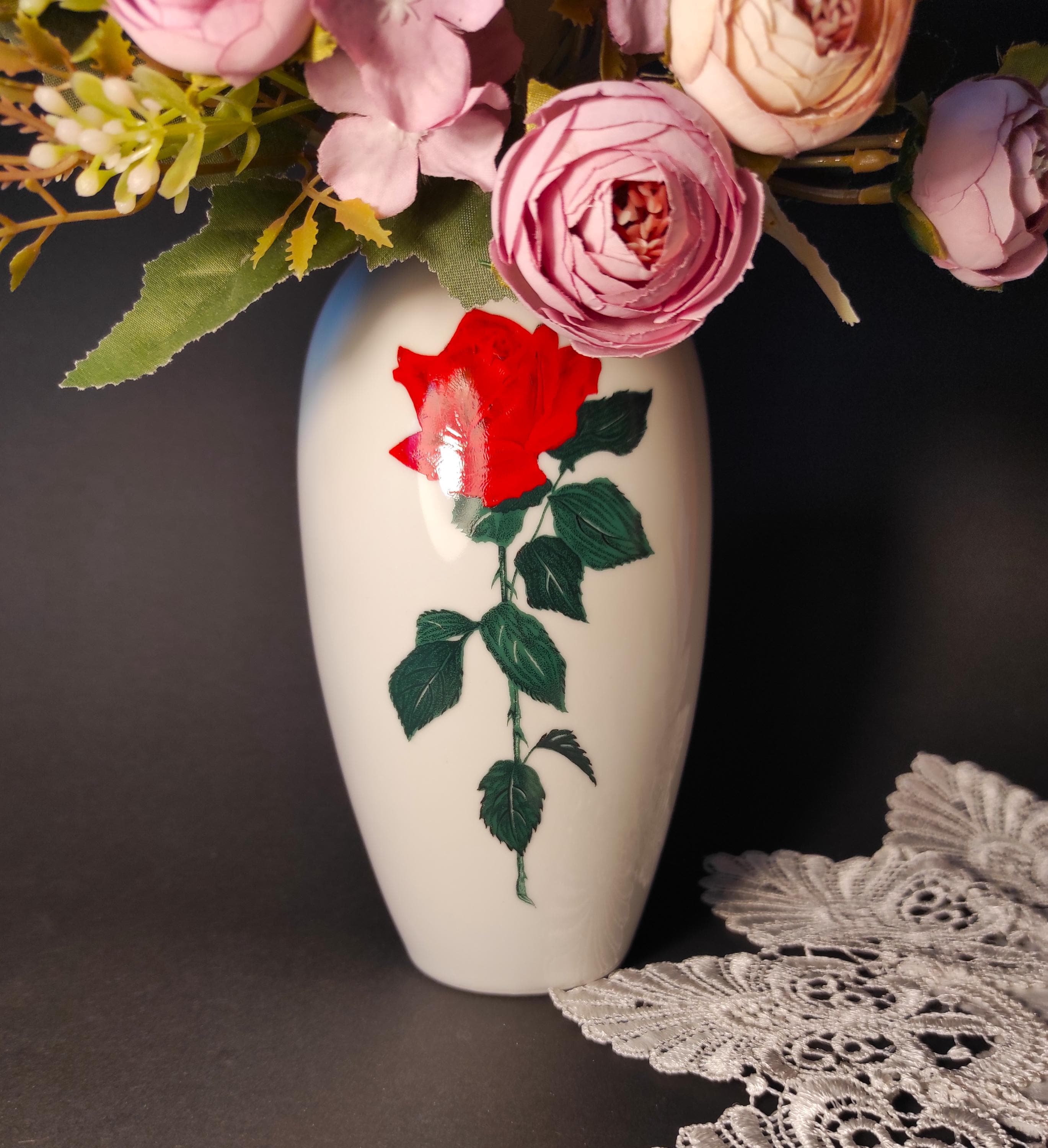 Vintage Porcelain German Flower Vase - Creidlitz Bavaria Mid