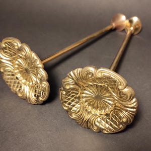 Vintage Wandhalter aus Messing - 3 Stück - Raffhalter für Gardinen und Vorhänge - Raffhalter für Gardinen und Vorhänge