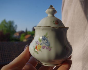 Vintage Porzellan Zuckerdose - Kleine deutsche Porzellan Zuckerdose